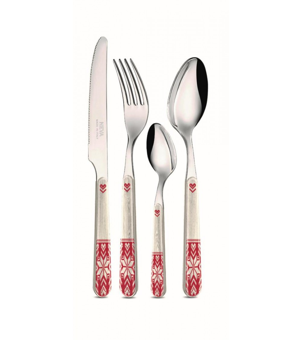 Chalet Christmas Cutlery Set 24 Pieces - Neva Posateria Creativa -