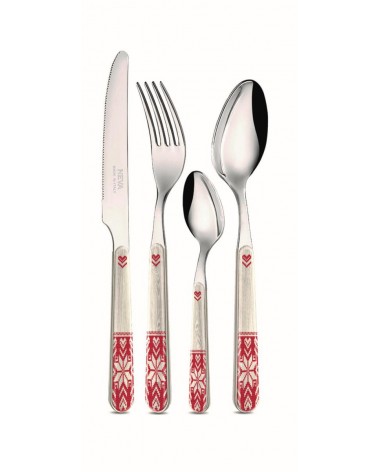 Chalet Christmas Cutlery Set 24 Pieces - Neva Posateria Creativa -
