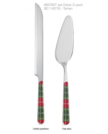 Set 8pcs Christmas Cutlery from Sweet Tartan Green / Red Color - Neva Creative Cutlery -  - 