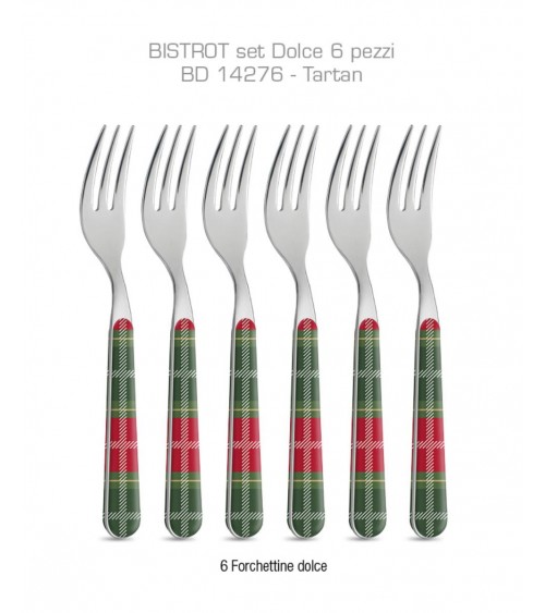 Set 8pcs Christmas Cutlery from Sweet Tartan Green / Red Color - Neva Creative Cutlery -  - 