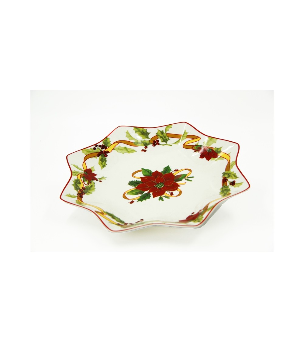 Piatto Panettone in Ceramica "Stella di Natale" - Royal Family - 