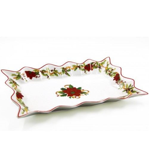Centrotavola Rettangolare in Ceramica "Stella di Natale" - Royal Family - 
