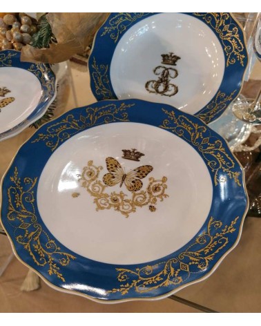 "Queen Elisabeth" Porcelain Dinner Set 18 Pieces - Royal Family -  - 