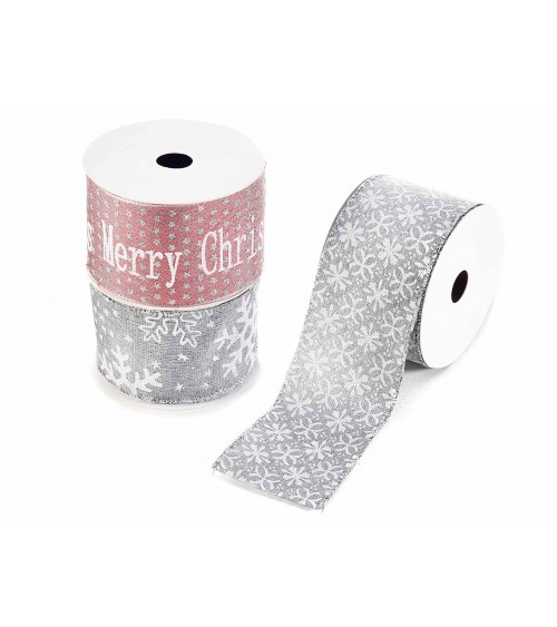 Christmas Mouldable Ribbon with Glitter - 3 Pieces -  - 