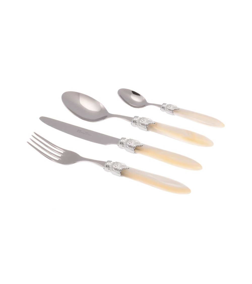 Laura Argento Set 24 Pezzi Posate Colorate - Rivadossi Sandro - avorio perlato