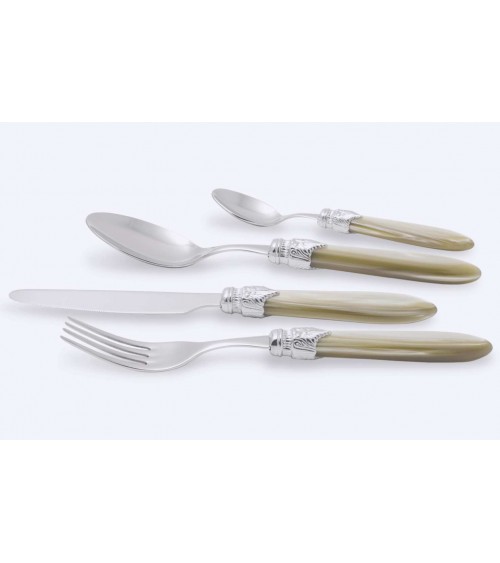 Laura Argento Set 24 Pieces Colored Cutlery - Rivadossi Sandro - pearly champagne