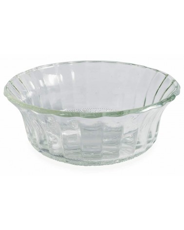 Salatschüssel aus Glas mit Wellenrand 22,50 cm - 