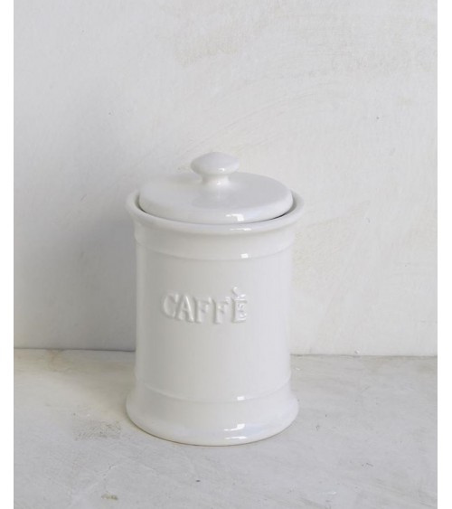 Weiße Kaffeekanne aus Keramik mit hermetischem Deckel - Luxe Lodge