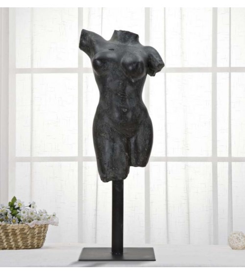 Buste de Femme Noire Sculpture Musée 19x17x50 cm - 