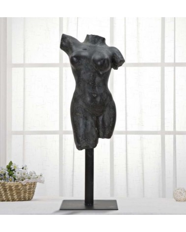 Schwarze Frau Büste Skulpturenmuseum 19x17x50 cm - 