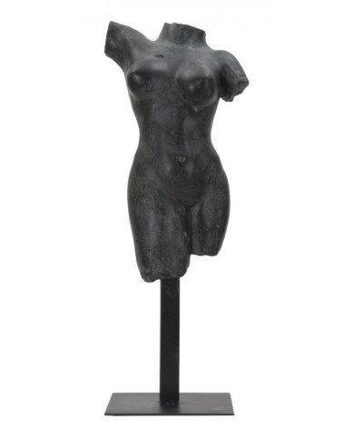 Buste de Femme Noire Sculpture Musée 19x17x50 cm - 