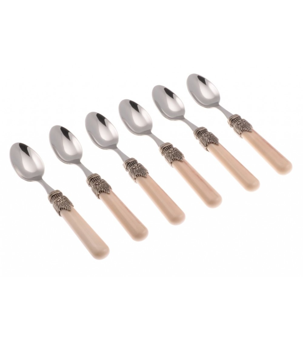 Italienisches farbiges Besteck - Vintage - Set 6 Stück Mokalöffel - Rivadossi Sandro - 