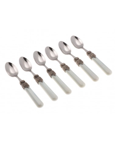 Italian Colored Cutlery - Vintage - Set 6 Pcs Moka Spoon - Rivadossi Sandro -  - 