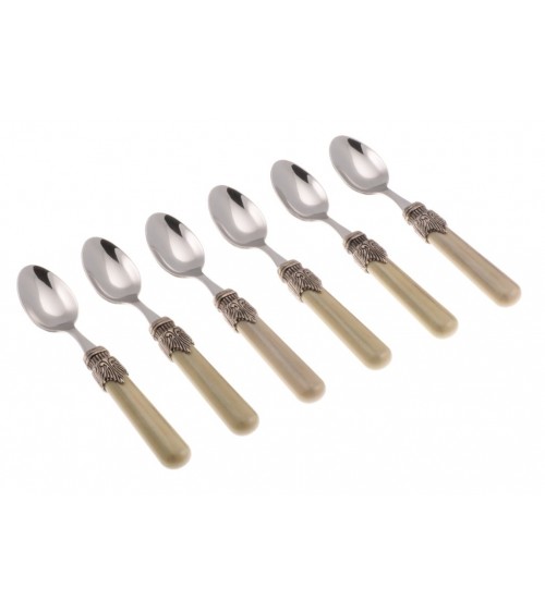 Italian Colored Cutlery - Vintage - Set 6 Pcs Moka Spoon - Rivadossi Sandro -  - 