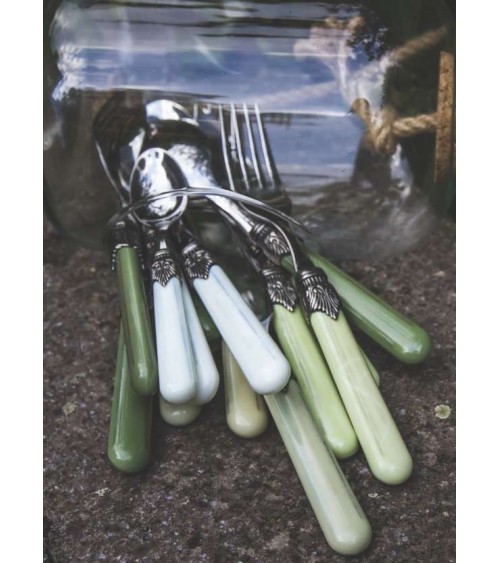 Italian Colored Cutlery - Vintage - Set 6 Pcs Moka Spoon - Rivadossi Sandro -  - 