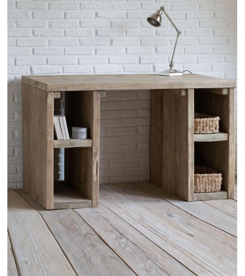 Schreibtisch aus Altholz und Naturfinish - 