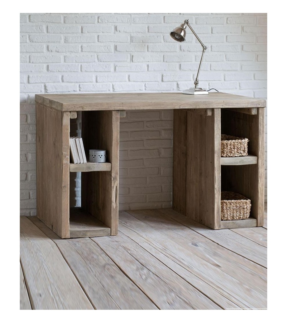 Schreibtisch aus Altholz und Naturfinish - 
