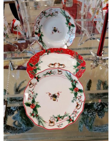 Christmas Dinner Set in Porcelain 18pcs - Christmas Dream -  - 