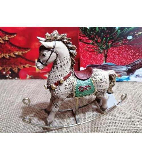 Vintage Style Decorated Christmas Rocking Horse -  - 