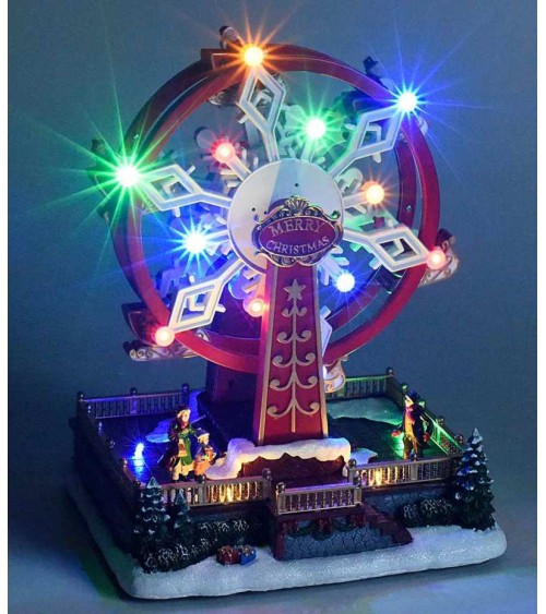Weihnachtsriesenrad mit Lichtern und Musik - 
