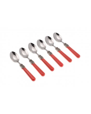 Vintage Colored Cutlery Set 6pcs Coffee Spoons - Rivadossi Sandro -  - 
