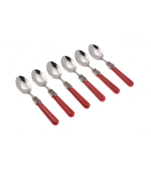Vintage Colored Cutlery Set 6pcs Coffee Spoons - Rivadossi Sandro -  - 