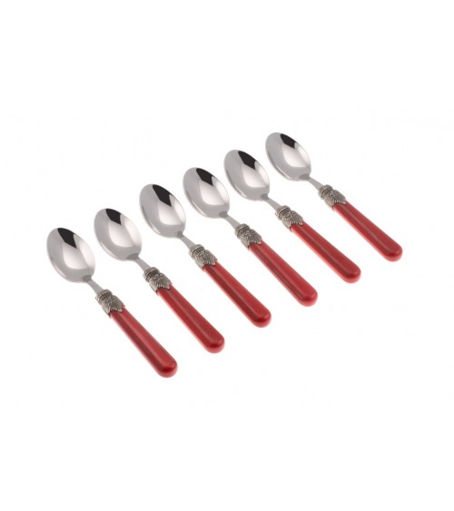 Vintage Farbiges Besteck-Set 6tlg. Kaffeelöffel - Rivadossi Sandro - 