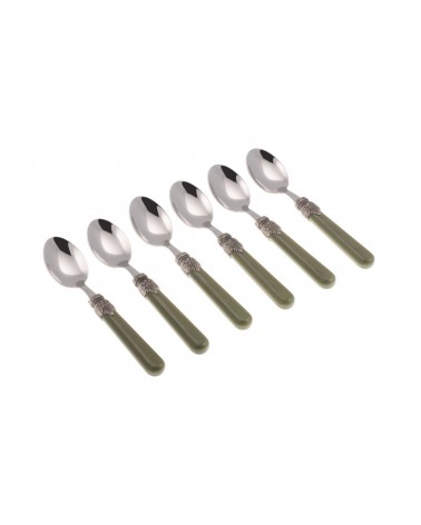 Vintage Farbiges Besteck-Set 6tlg. Kaffeelöffel - Rivadossi Sandro - 