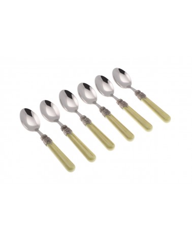Vintage Farbiges Besteck-Set 6tlg. Kaffeelöffel - Rivadossi Sandro - 