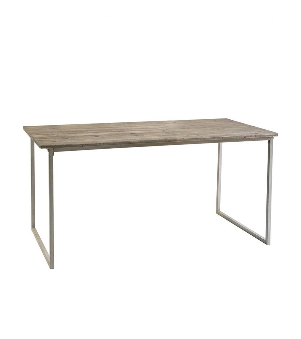 Reclaimed Wood Table with White Iron Base -  - 