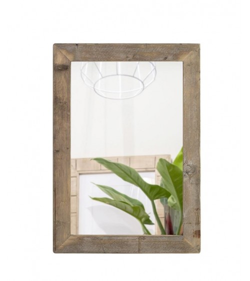 Miroir avec cadre en bois récupéré