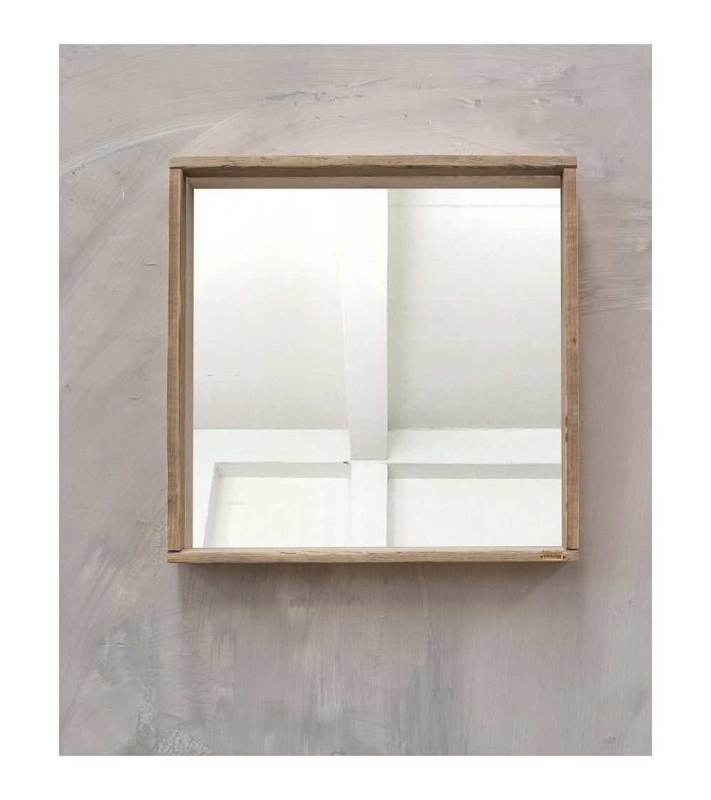 Spiegel mit Rahmen aus Altholz und Altholz - 