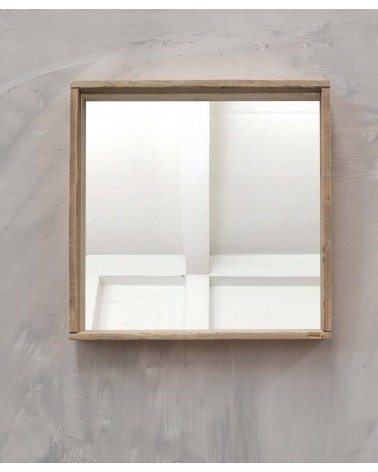 Spiegel mit Rahmen aus Altholz und Altholz - 