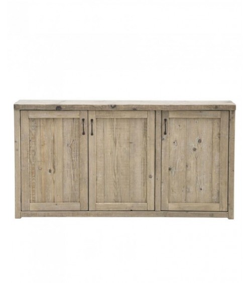 Sideboard in Reclaimed Wood with 3 Doors and Natural Finish