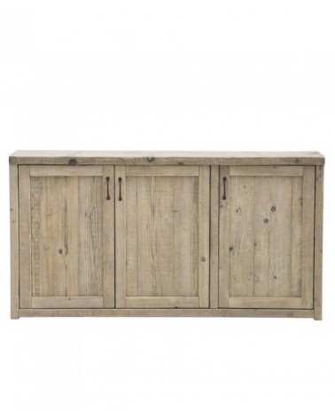 Sideboard in Reclaimed Wood with 3 Doors and Natural Finish -  - 