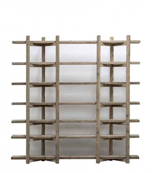 Bookcase with Uprights in Reclaimed Wood -  - 
