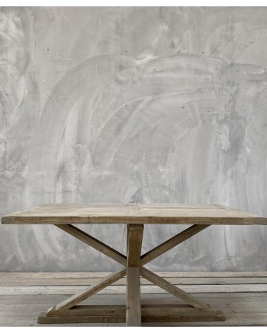 Table en bois ancien avec finition miel - 