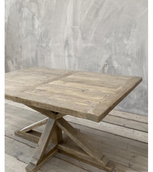Table en bois ancien avec finition miel - 