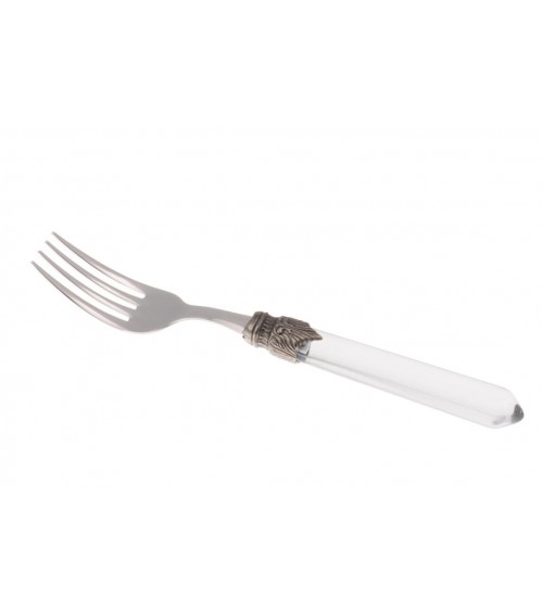 Table Fork 6pcs Set - Venezia - Transparent Handle Cutlery - Rivadossi Sandro - 