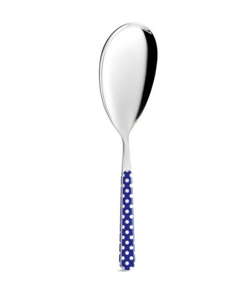 Set of 4 Serving Cutlery - Blue Polka Dots -