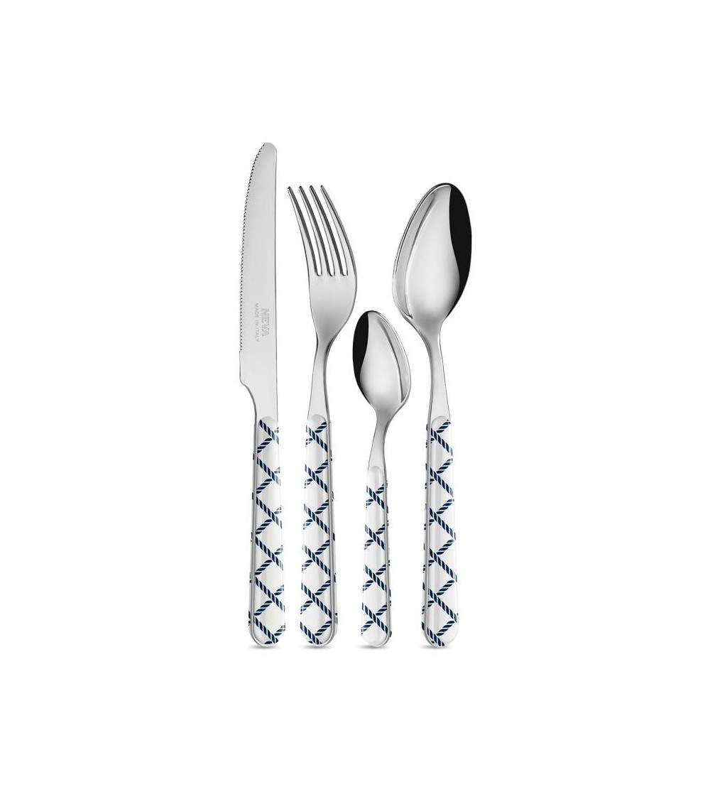 24-Piece Shabby Chic Sea Cutlery Set - Ropes Decor -  - 8054301506152
