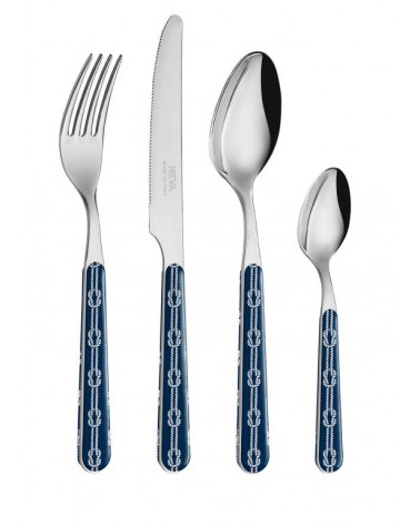 Set of 24 Shabby Chic Sea Cutlery - Knot Decoration -
