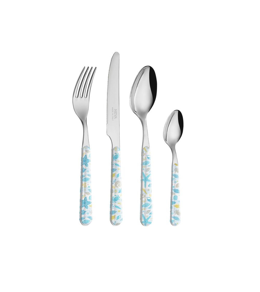 24 Pieces Shabby Chic Sea Cutlery Set - Sea Background Decor -  - 8054301505889