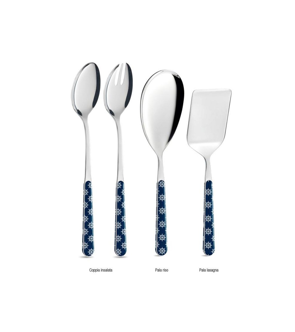 4 件套破旧别致海鲜餐具 - 船舵装饰 -