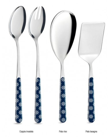 4 件套破旧别致海鲜餐具 - 船舵装饰 -