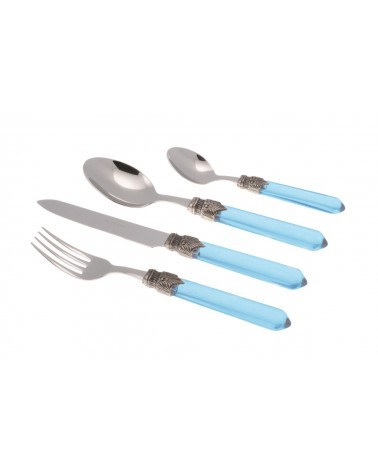 Rivadossi Colored Cutlery - Venice set 24pcs - Transparent -  - 