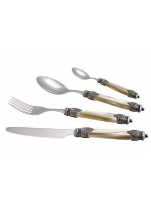 Arianna - Colored Mother of Pearl Cutlery Set 24 Pieces for 6 People | Rivadossi Sandro - champagne