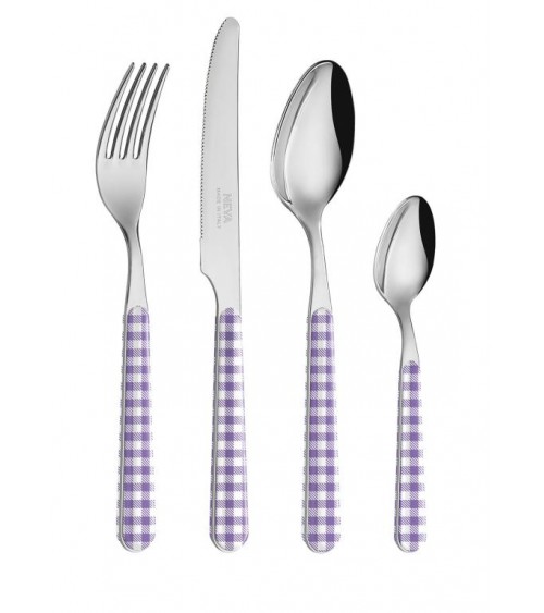 24-Piece Shabby Chic Cutlery Set - Lilac Tablecloth -  - 8054301501669