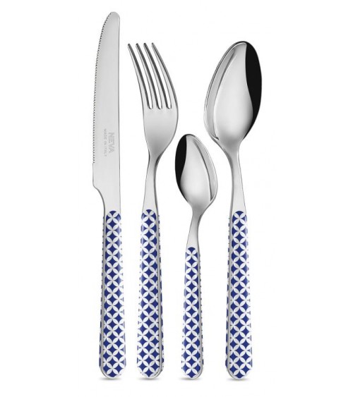 Set 24 Pieces Modern Cutlery - Optical Blue -  - 