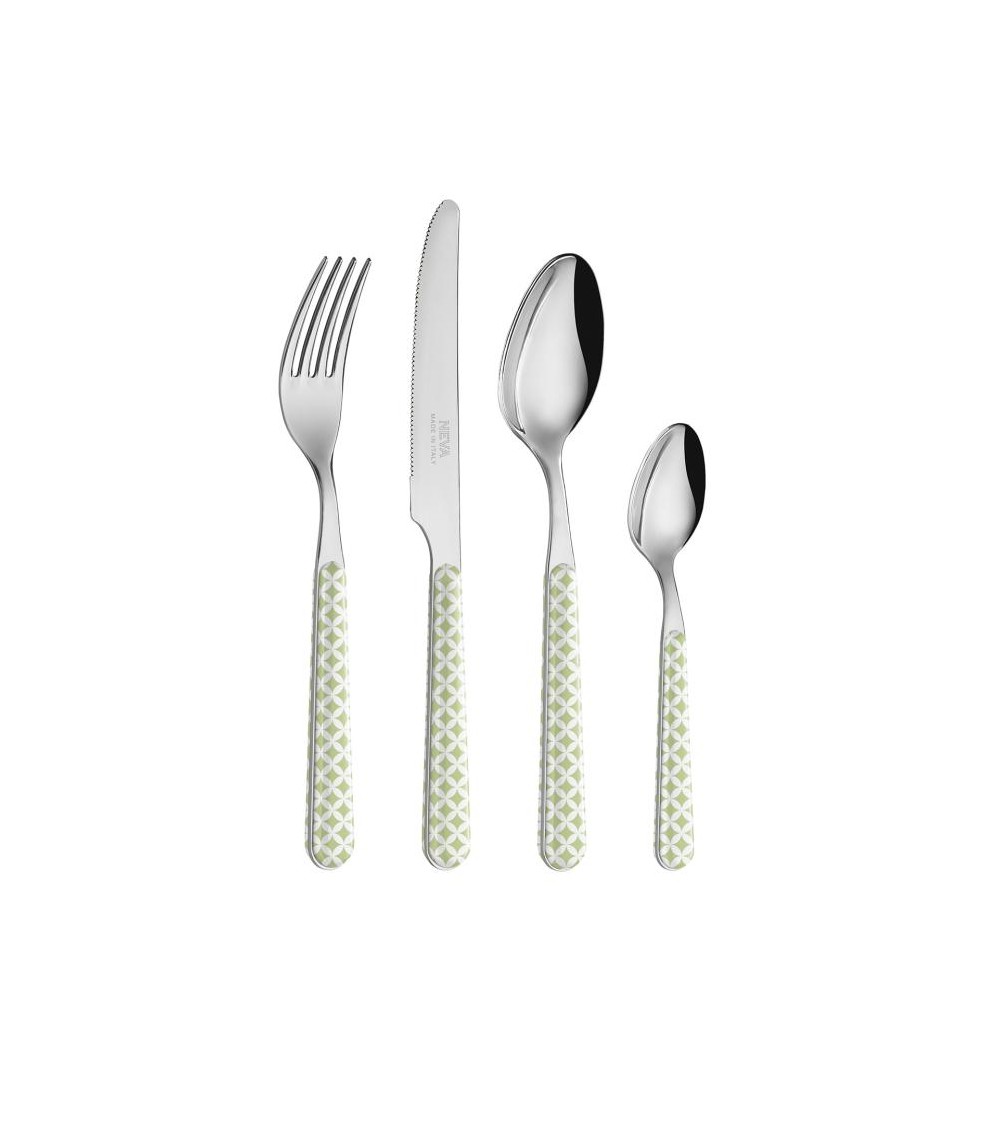 Set 24 Pieces Modern Cutlery - Optical Pastel Green -  - 